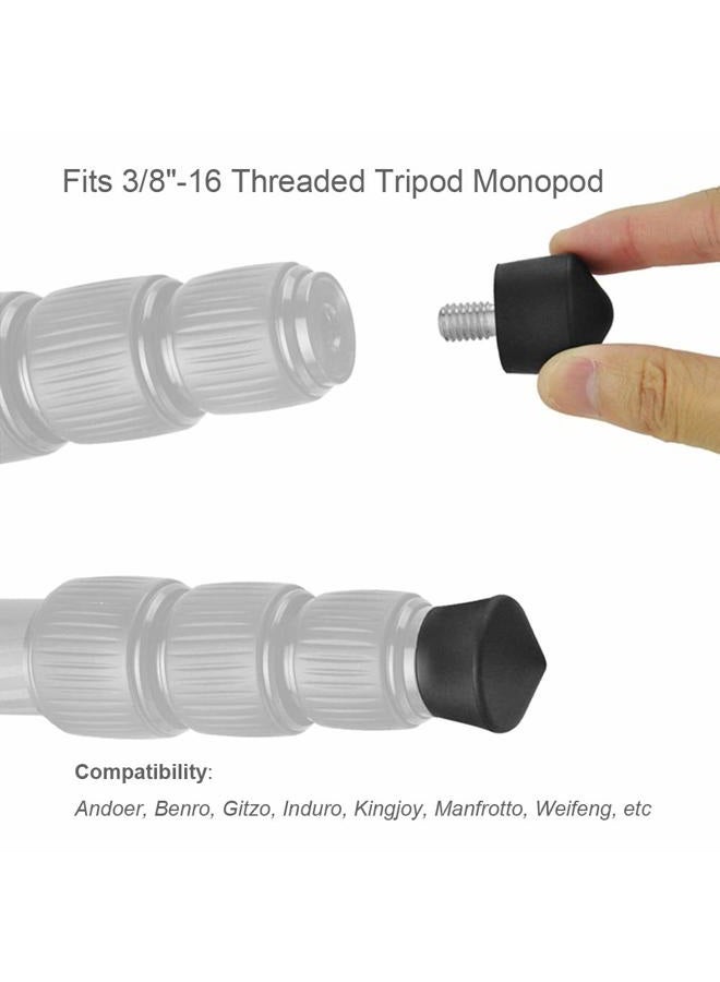 Foto&Tech Universal Anti-Slip 3/8" Rubber Foot Spike Compatible with Andoer Benro Gitzo Induro Kingjoy Manfrotto Weifeng RRS 3/8"-16 Thread Tripod Monopod on Smooth Uneven Surface 30mm x 40mm (3 PCS) - Image 4