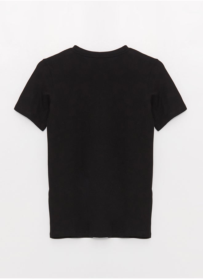 LC WAIKIKI - Crew Neck Printed Short Sleeve Maternity T-shirt - Image 1