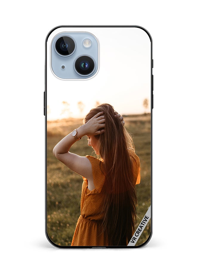 VR CREATIVE Protective Case Cover For Apple iPhone 15 Plus Sunset Girl Design Multicolour - Image 1