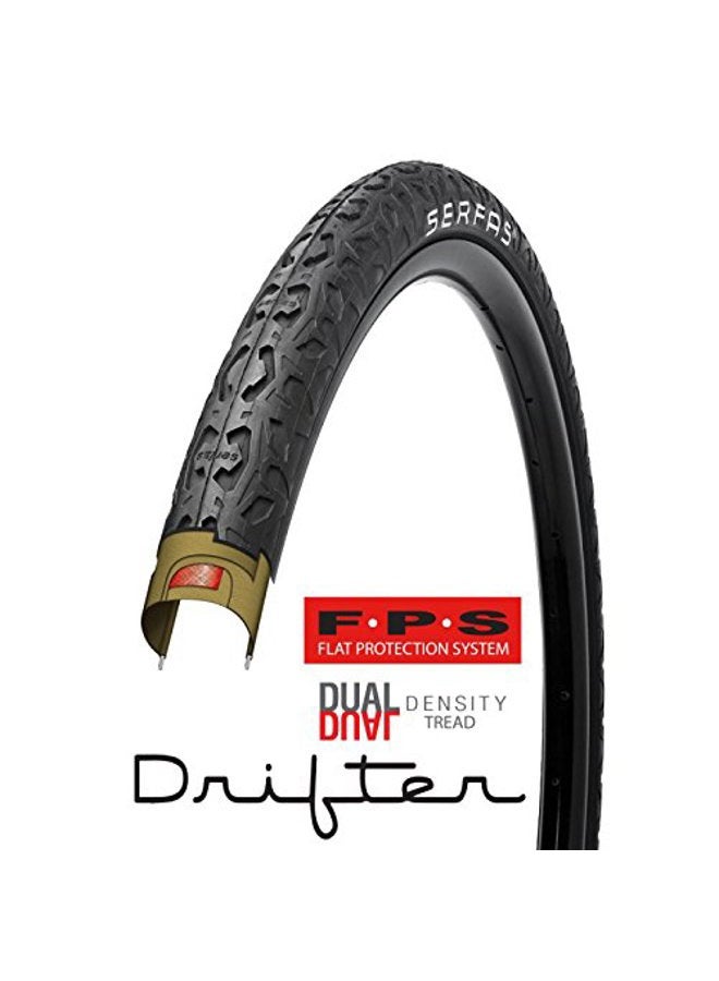 SERFAS Unisex Adult Drifter City Tire W/fps- 29 X 2.0 - Black, 29 X 2.0-Inch - Image 2