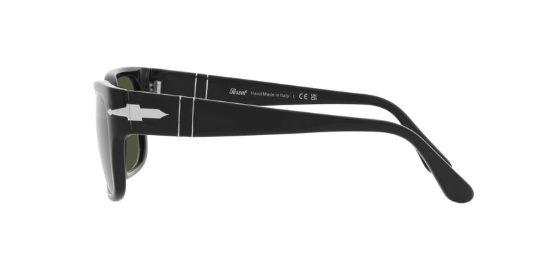 Persol PO3315S Rectangular Sunglasses, Black/Green, 58 mm - Image 5