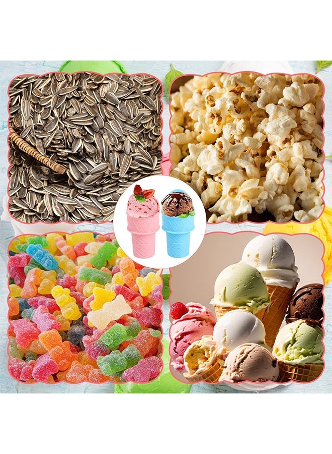 MXN 4 PCS Ice Cream Cone Holder, Reusable Mini Ice Cream Cones Scoop, Food Grade Ice Cream Plastic Cup For Kids - Image 5