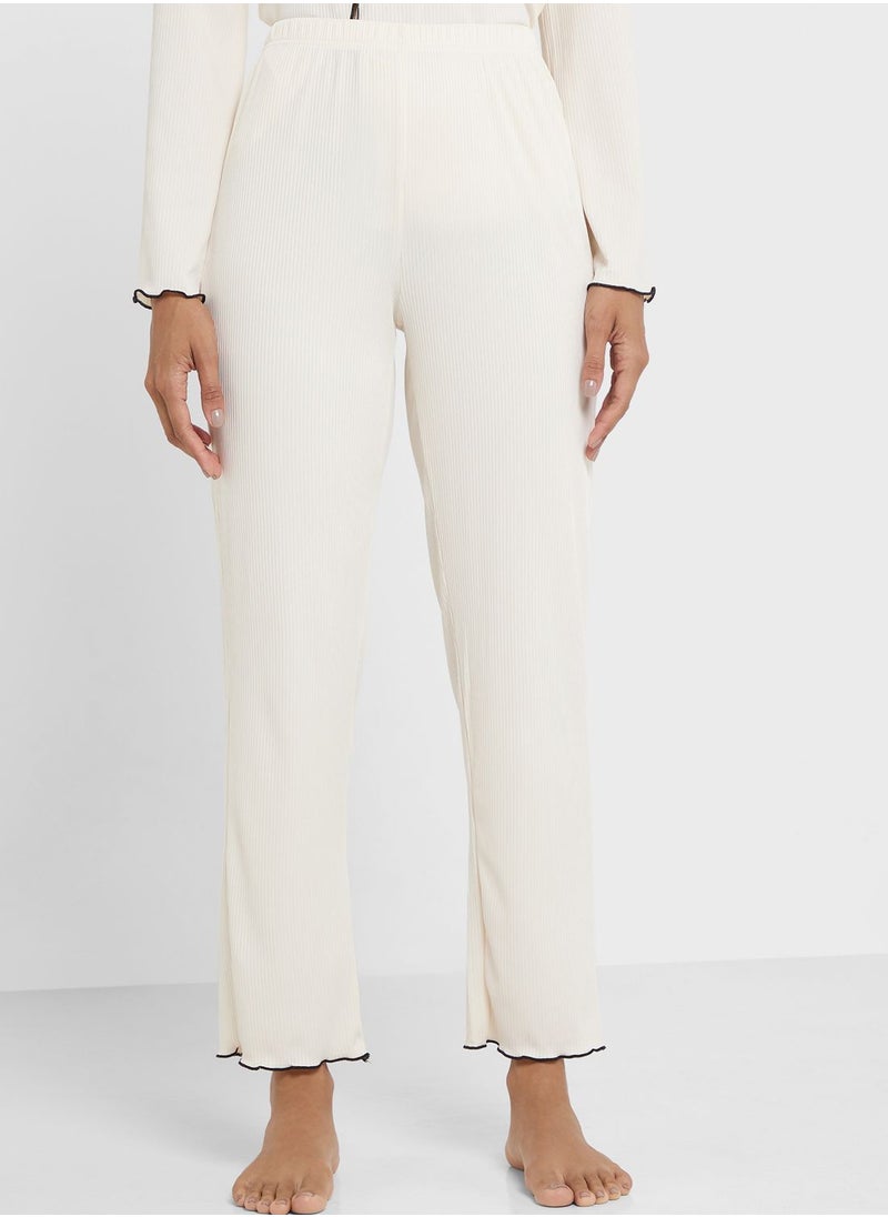 Ginger - Contrast Trim Detail Pyjama Set - Image 1
