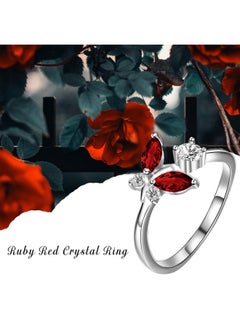 Sterling Silver Butterfly Series Ring With Simulated Ruby Crystals Anniversary Birthday Jewelry Gifts For Women Girls (Red 10) - pzsku/Z67FA74AA584031A39F6CZ/45/_/1714989080/ad6ed1b5-2e45-4e59-ae54-f83ae5f83f03