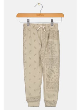 Originals by Brooklyn Cloth Kids Boy Paisley Print Jogger Pants, Light Grey  - Image 1