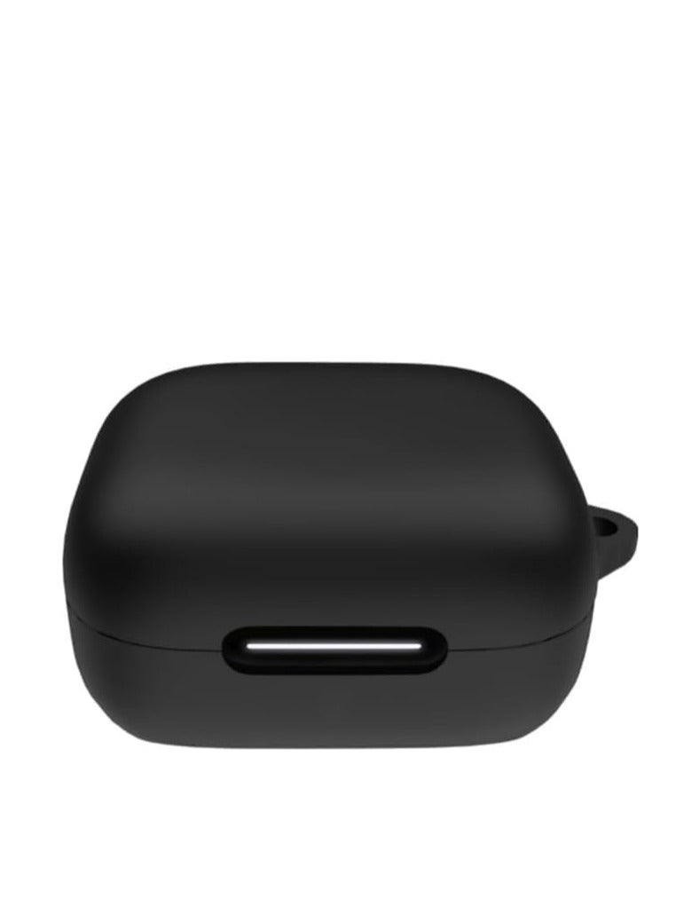 حافظة من السيليكون متوافقة مع Anker Soundcore R50i NC، حافظة ناعمة نحيفة صديقة للبشرة، غطاء حماية مضاد للصدمات مع حلقة تسلق (اسود) - Image 2