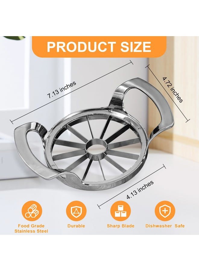 Obsoorth 12 Slices Large Apple Slicer and Corer Easy to Use Heavy Duty Stainless Steel Apple Cutter Ergonomic Handle Easy Grip Pears Divider Tool for Vegetables - Image 2