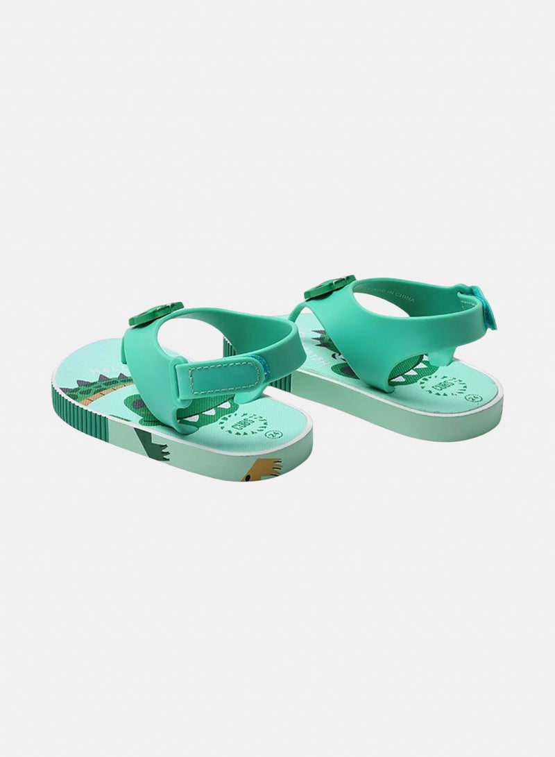 CUBS Unisex Baby Rubber Sandal – Green Dino Flip-Flop Design - Image 2