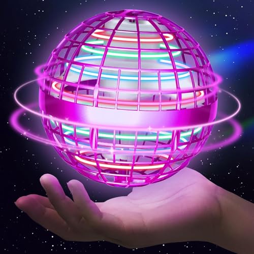Sosuy 2026 Flying Orb Ball for Kids Magical Hover Galaxy Cosmic Boomerang Space Floating Mini Hand Rotating Drone Stocking Stuffer Xmas Toys for Boys Girls Teen Age 6 7 8 9 10 Pink - Image 1
