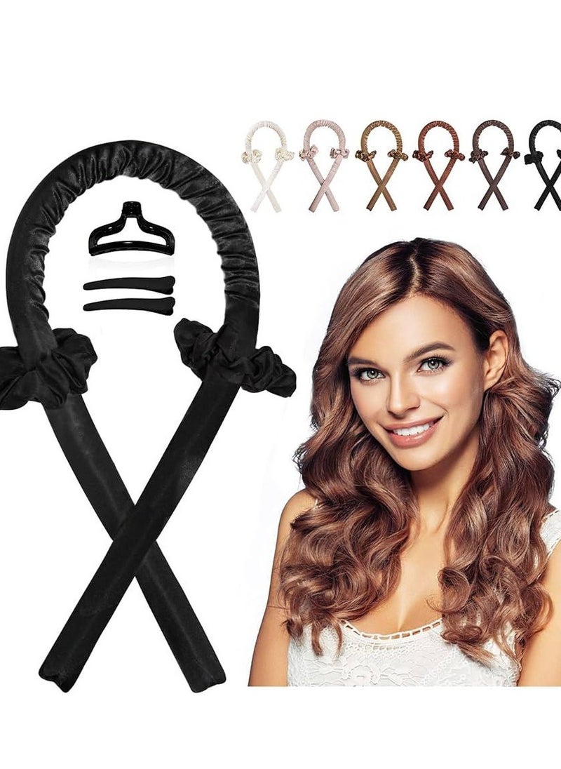 Generic Heatless Hair Curlers – No Heat Satin Curling Rod Headband Set for Long Hair to Sleep In with Hair Clip and Scrunchies, Overnight Soft Lazy Curly Hair Accessories for Women Natural Curly Hair 1PC (RANDOM COLOR)  - Image 1