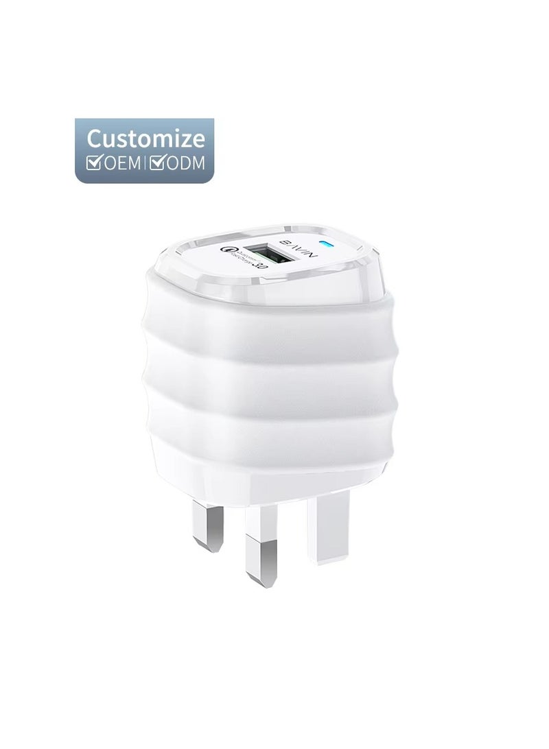 Bavin 18W Fast Charger + Free Micro-USB 3.0 Charging Speed Cable PC555E - Image 1