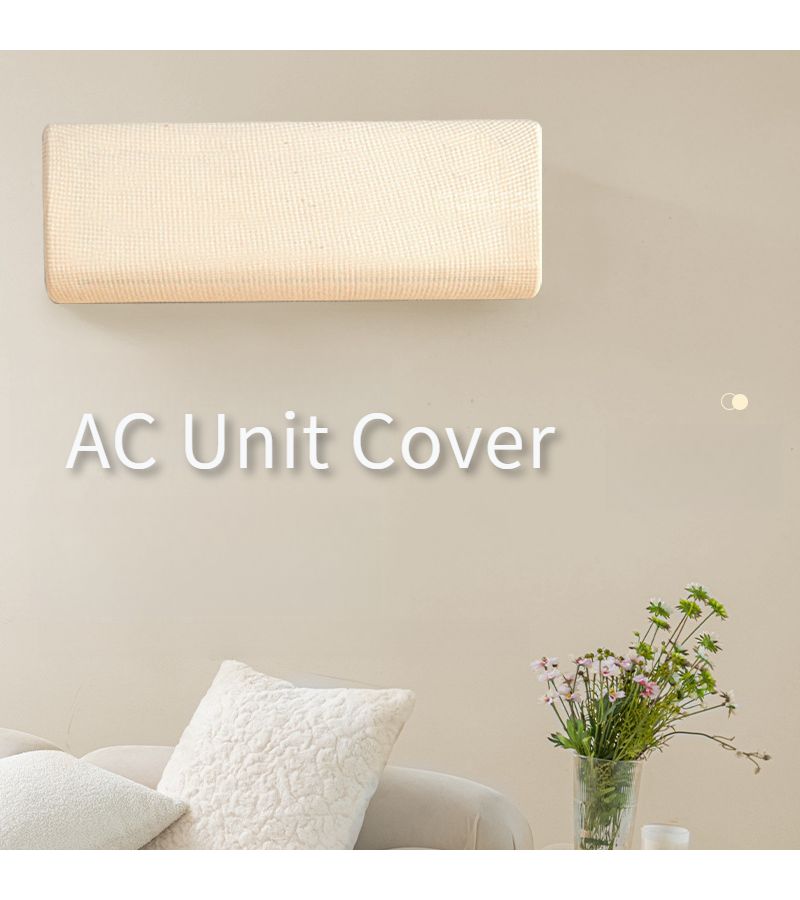 Off White Jacquard Hanging AC Cover Large Nordic Style Pineapple Texture Easy Clean - Image 2