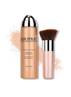 Flawless Airbrush Foundation High Coverage Foundation Smooth Creamy Matte Spray Foundation Makeup Kit For Mature Skin With Natural Nude Finish #Natural Color