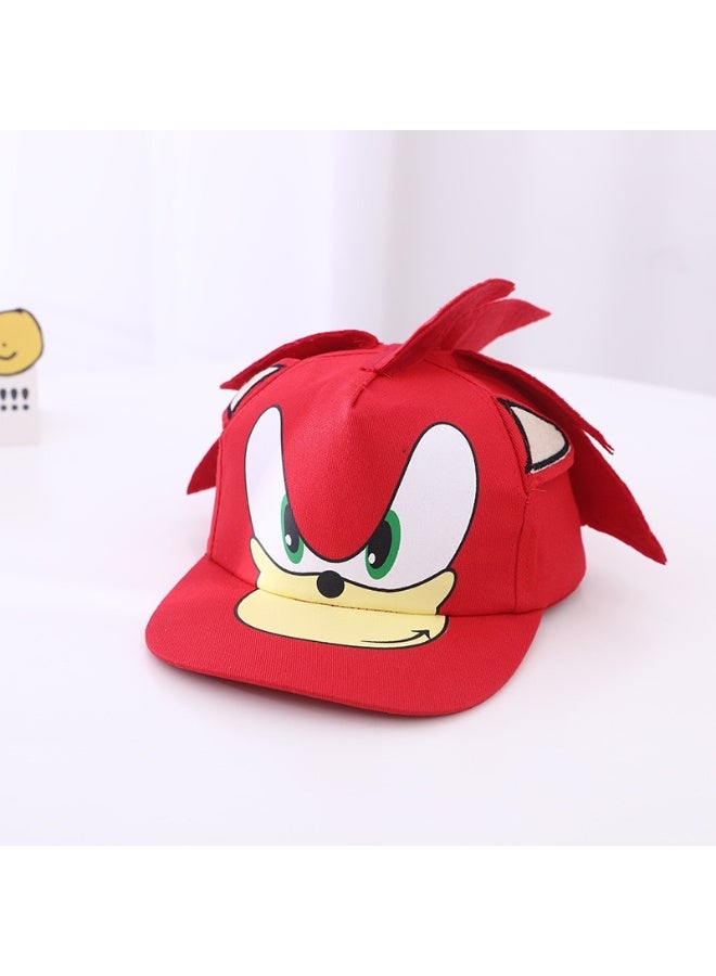 New Children's Sonic Cartoon Flat-Brimmed Cap Unisex Hedgehog Hip-Hop Hat (Colors: Black/Blue/Red; Head Circumference:52-54cm) - Image 4
