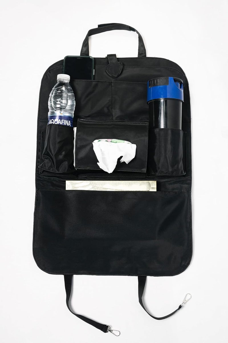 Backseat Car Organizer â€“ Waterproof Seat Protector and Kick Mat with Cup Holders, Tissue Dispenser, and Storage Pockets â€“ Universal Fit for Cars, SUVs, and Trucks - Image 3