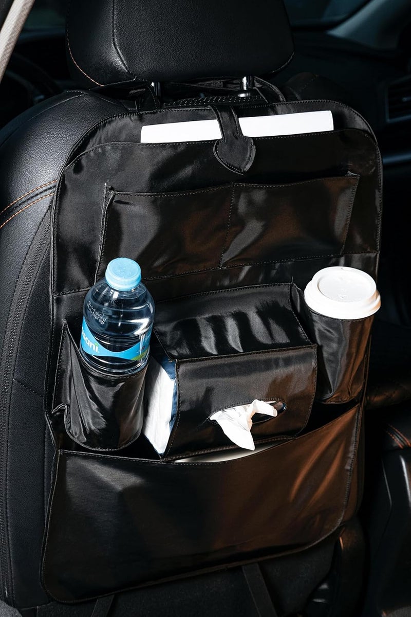 Backseat Car Organizer â€“ Waterproof Seat Protector and Kick Mat with Cup Holders, Tissue Dispenser, and Storage Pockets â€“ Universal Fit for Cars, SUVs, and Trucks - Image 2