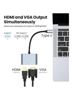 MOWSIL USB C to HDMI VGA Adapter, USB Type C to Dual VGA HDMI Splitter Converter, Compatible with iPhone 15/15Pro, Galaxy S22 Ultra, Macbook Pro, iPad Pro, Dell XPS 13/15, Yoga 910, Surface Go  - Image 2