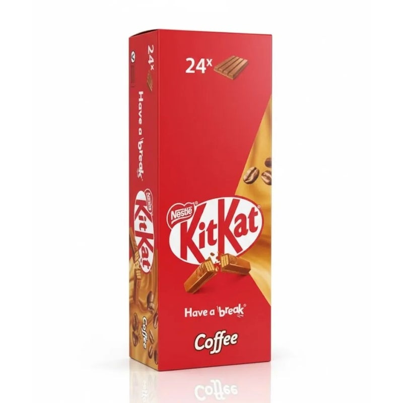 Nestle Kitkat 4 Finger Coffee Chocolate Wafer Bar Box- 24 X 37gms