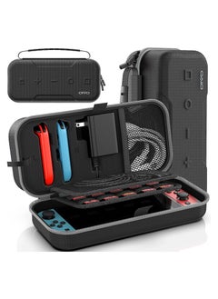 OIVO Switch OLED Carrying Case Compatible with Nintendo Switch/OLED Model Portable Switch Travel Carry Case Fit for Joy Con and Adapter Hard Shell  Switch Pouch Case with 20 Games Grey Black
