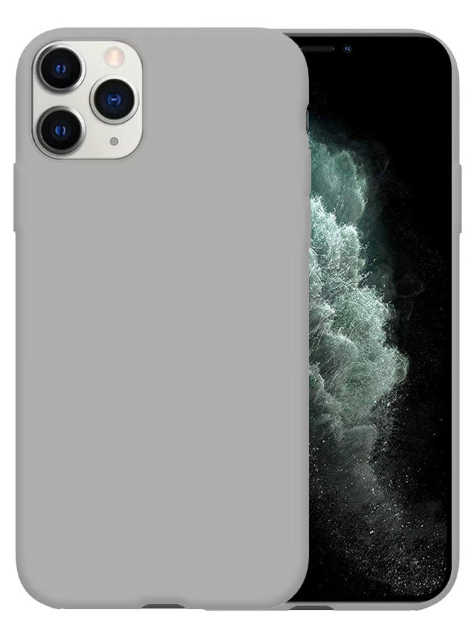 CATANES iPhone 11 Pro Max Case Slim Silicone Case Soft Anti-Scratch Full Body Shockproof Protective Case Cover Grey - Image 2