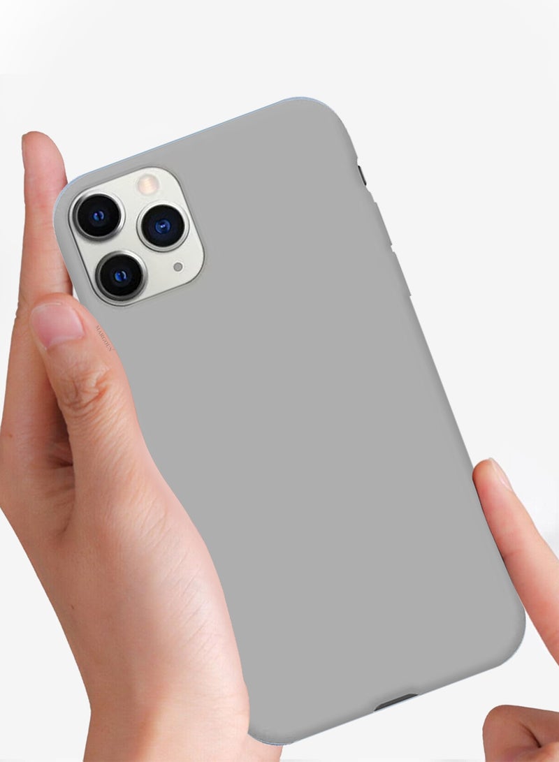 CATANES iPhone 11 Pro Max Case Slim Silicone Case Soft Anti-Scratch Full Body Shockproof Protective Case Cover Grey - Image 4