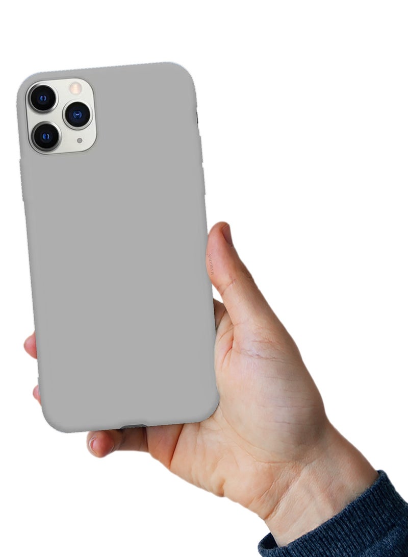 CATANES iPhone 11 Pro Max Case Slim Silicone Case Soft Anti-Scratch Full Body Shockproof Protective Case Cover Grey - Image 5