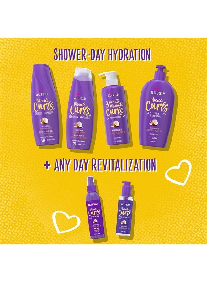 Aussie مجموعة تجعيد المعجزة: شامبو، بلسم، بلسم عميق، جل رذاذ، حليب فك التشابك، وعلاج زيت الشعر (مجموعة من 6 قطع) - Image 4