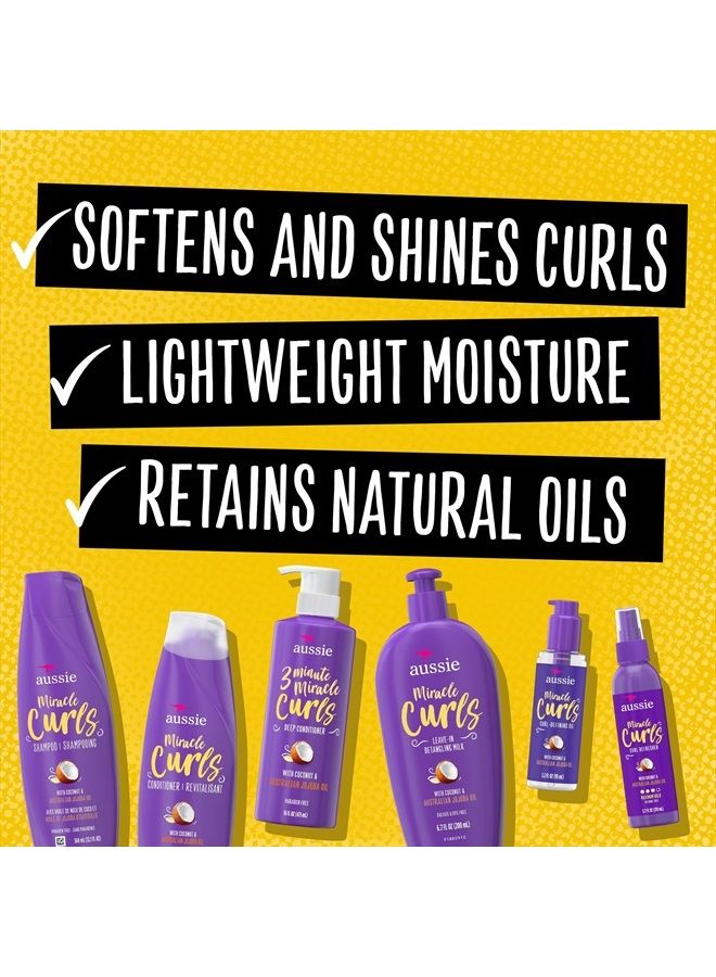 Aussie مجموعة تجعيد المعجزة: شامبو، بلسم، بلسم عميق، جل رذاذ، حليب فك التشابك، وعلاج زيت الشعر (مجموعة من 6 قطع) - Image 2