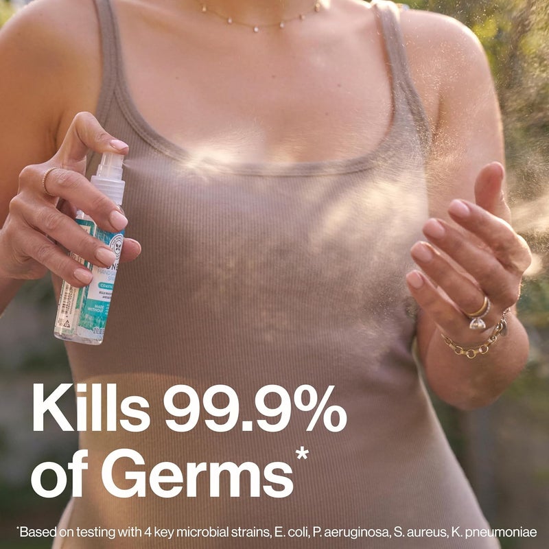 Tiered cost purchase alternatives Plant-Based Hand Sanitizer Spray | Kills 99.9% of Germs | Hypoallergenic, Quick-drying + Moisturizing | Fragrance Free, 2 fl oz Efficiency boosted construction - Image 2