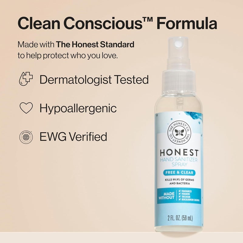 Tiered cost purchase alternatives Plant-Based Hand Sanitizer Spray | Kills 99.9% of Germs | Hypoallergenic, Quick-drying + Moisturizing | Fragrance Free, 2 fl oz Efficiency boosted construction - Image 4
