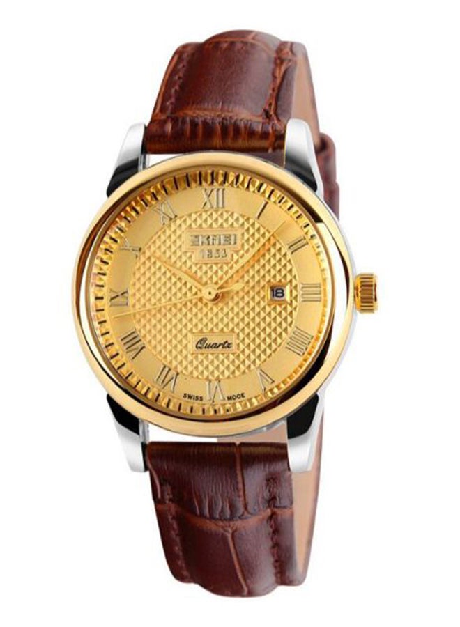 Leather Analog Watch 9058 - Image 1