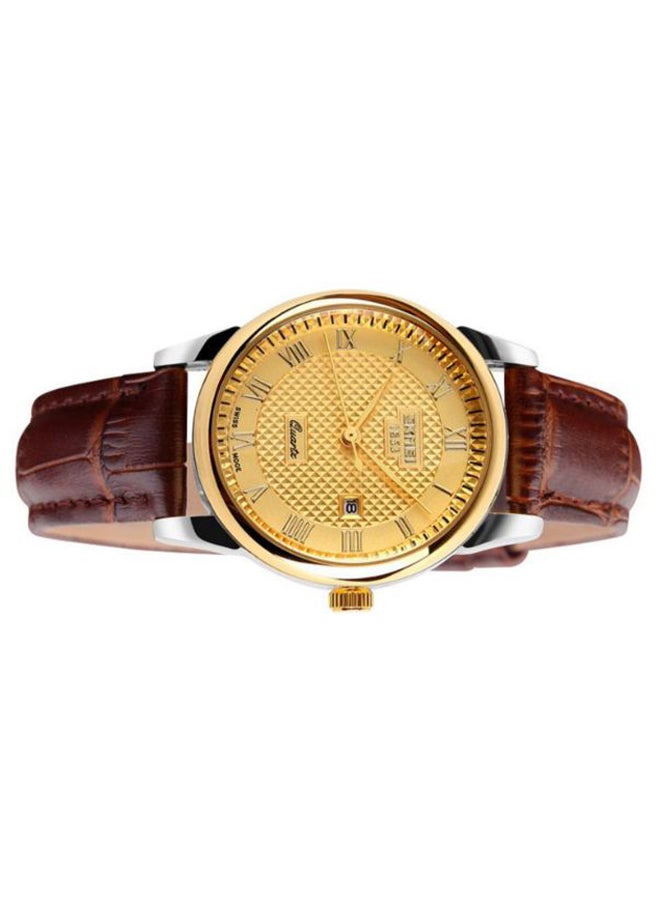 Leather Analog Watch 9058 - Image 2