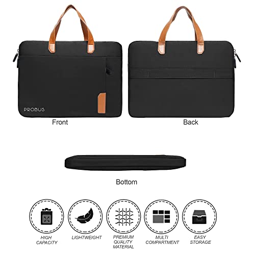 Probus Polyester Travel Laptop Sleeve Case Cover Bag (13 Inch, Black) - Image 2