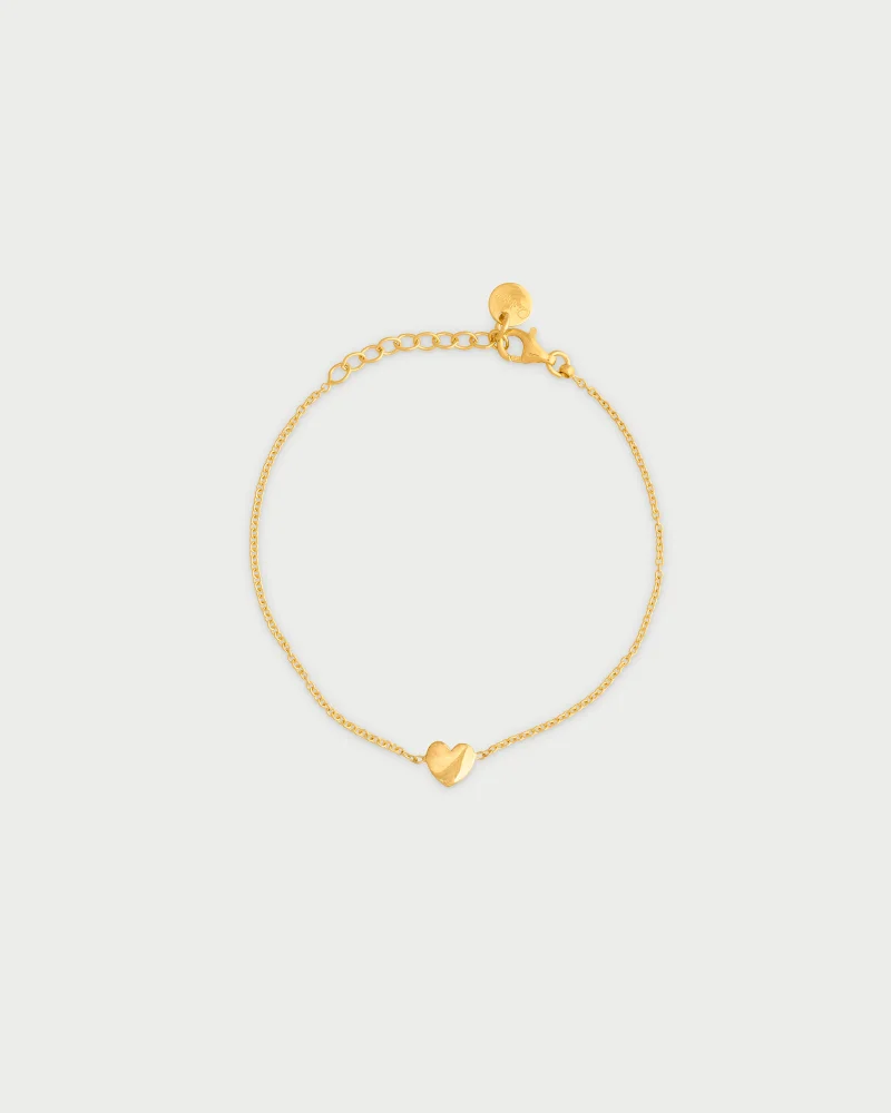 Rue Des Mill Bracelet rounded central subject - heart - yellow gold