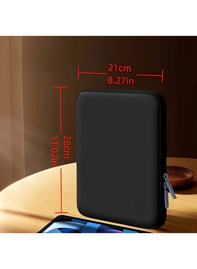 Premium Black PU Leather Tablet Case Stylish Simple Design Portable Durable Fits 11 Inch Ideal for Business Travel - Image 1