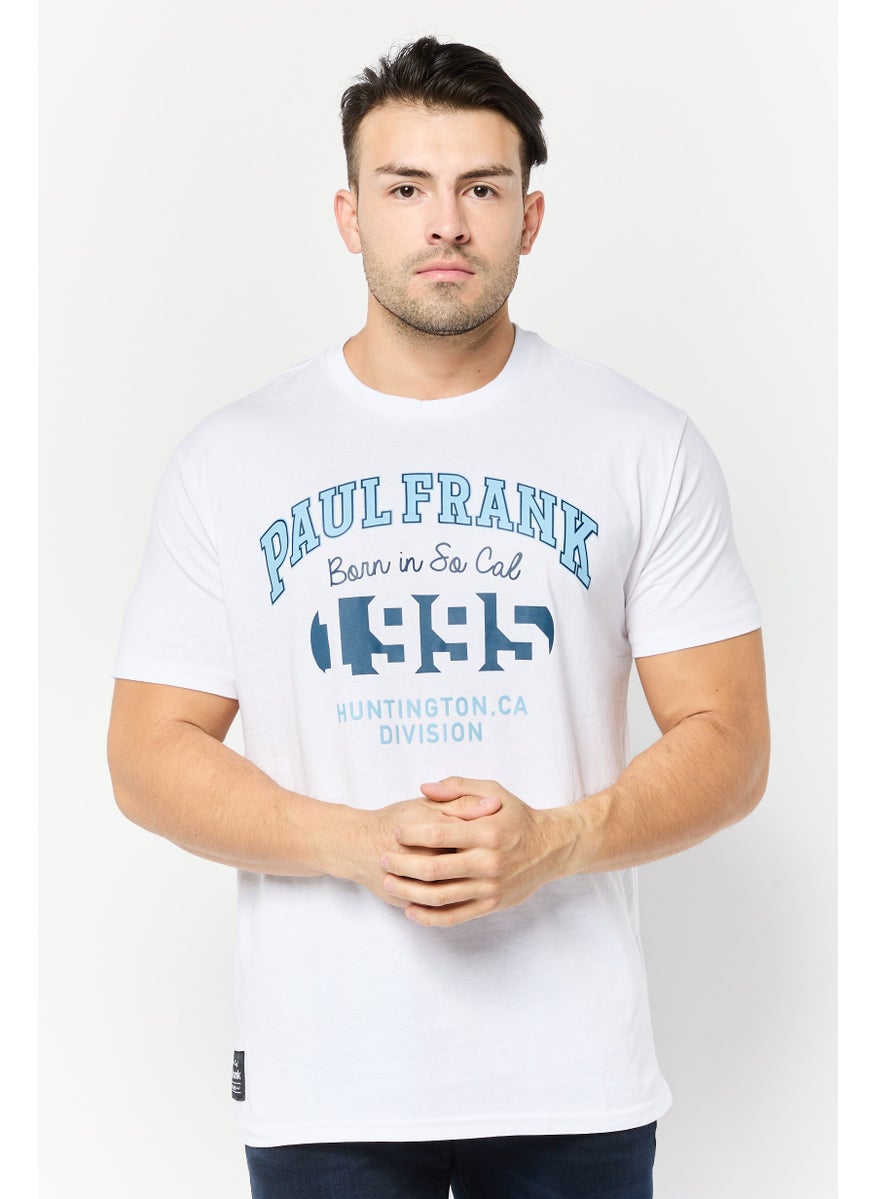 Paul Frank - Men Crew Neck Short Sleeves Graphic Print T-Shirt, White - Image 1