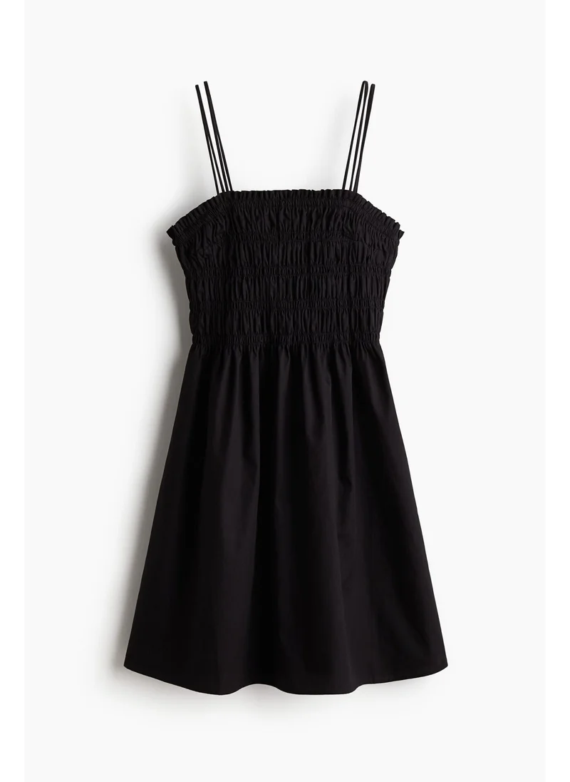 اتش اند ام Smocked-bodice cotton dress