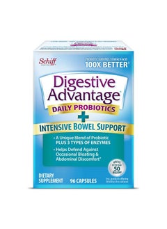 Ibs Probiotics For Digestive Health & Intensive Bowel Support For Women & Men With Digestive Enzymes Support For Occasional Bloating & Gut Health 96Ct Capsules