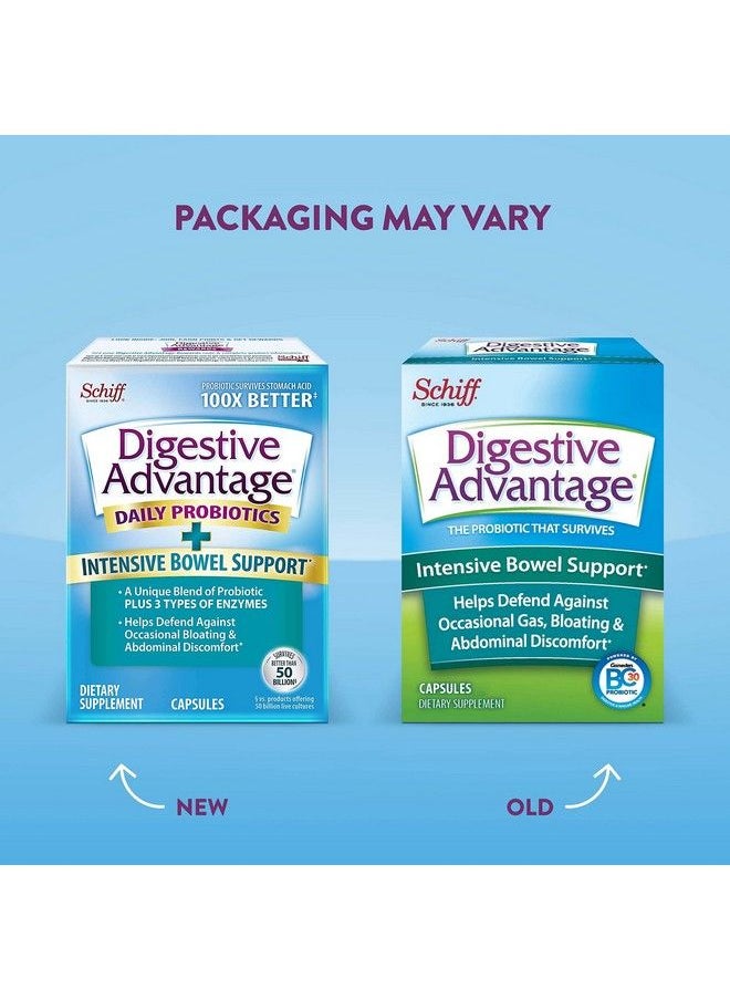 Digestive Advantage - Ibs Probiotics For Digestive Health & Intensive Bowel Support For Women & Men With Digestive Enzymes Support For Occasional Bloating & Gut Health 96Ct Capsules - Image 1