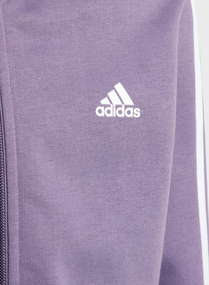 Adidas Essentials 3-Stripes Fleece Full-Zip Hoodie