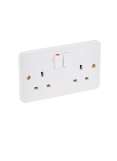 Schneider Electric Schneider Electric GGBL3020NIS Lisse UK Standard Switch Socket White, 2 gang 13A BS 1363-2 Standard  - Image 1