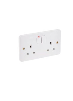 Schneider Electric Schneider Electric GGBL3020NIS Lisse UK Standard Switch Socket White, 2 gang 13A BS 1363-2 Standard  - Image 2