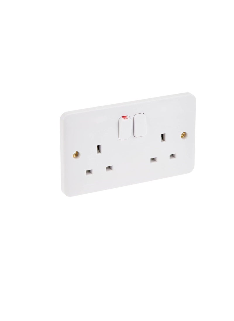 Schneider Electric Schneider Electric GGBL3020NIS Lisse UK Standard Switch Socket White, 2 gang 13A BS 1363-2 Standard  - Image 2
