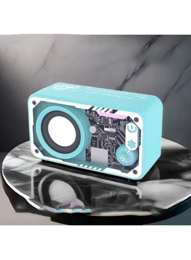 نيوترل مكبر صوت لاسلكي Bluetooth V1 Cyber Esports مكبر صوت عالي الطاقة 10 وات، إضاءة RGB مبهرة، تشغيل الموسيقى والرد على المكالمات مثالي للألعاب الإلكترونية والأفلام وحفلات أعياد الميلاد والتجمعات الخارجية والمزيد (أزرق) - Image 2