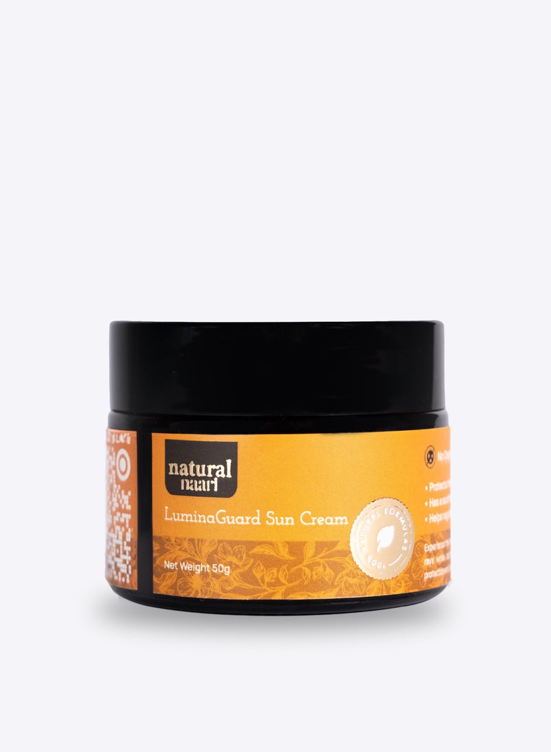 NATURAL NAARI LuminaGuard Sun Cream SPF 50+, PA++, Moisturizer Sun Screen Cream For Face For All Skin Types UVA And UVB Protection 50 Gram - Image 3