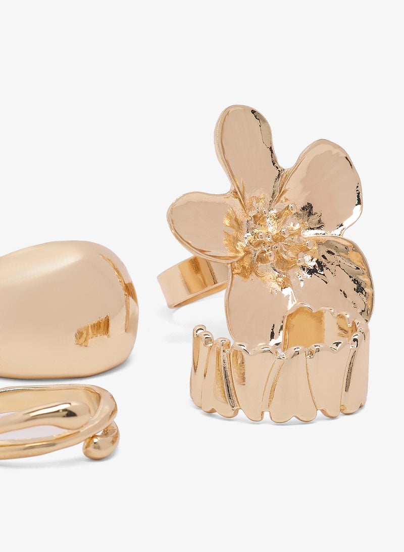 Ginger Chunky Gold Rings - Image 3