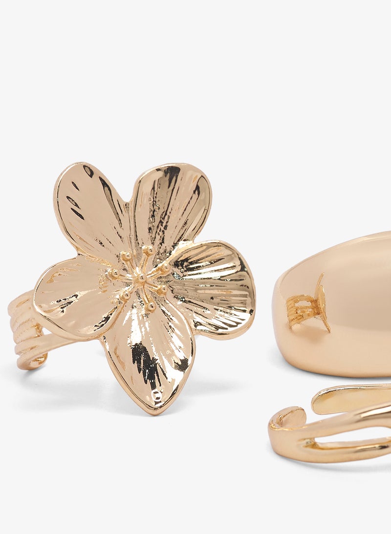 Ginger Chunky Gold Rings - Image 2