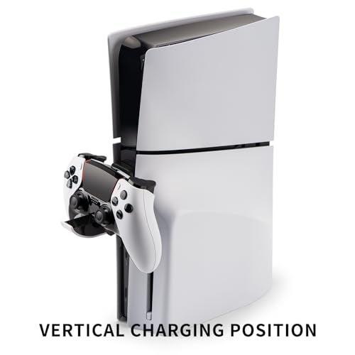 NiTHO Mini Foldable Charger for PS5 Slim Console, Compatible with PS5 and PS5 Edge Controllers, USB-C Vertical Charging Base for PlayStation 5 Slim (2023 Model Only) - Image 2