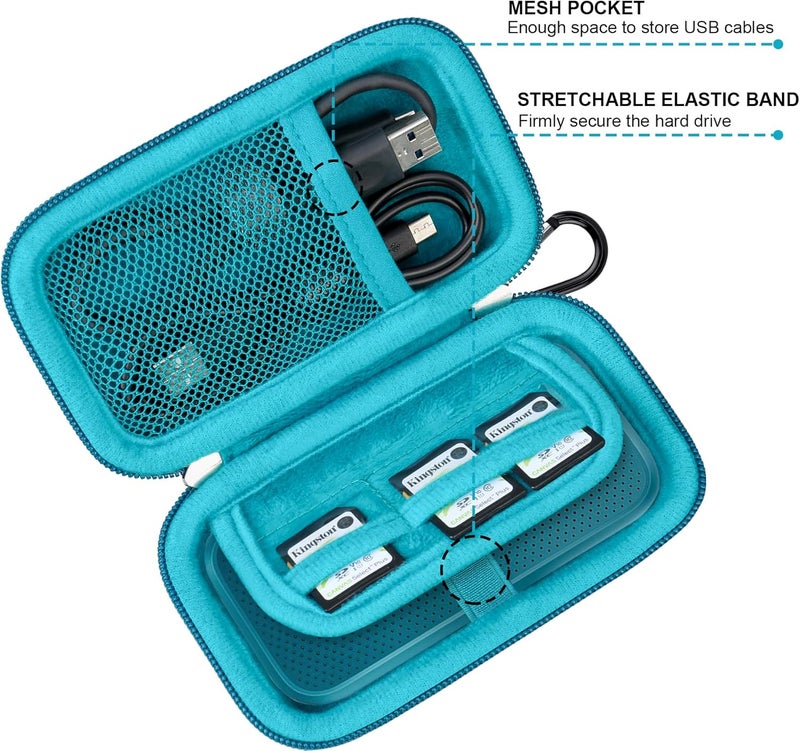 Lacdo Hard Carrying Case for SanDisk Extreme Pro/SanDisk Extreme Portable External SSD 500GB 1TB 2TB 4TB USB-C Solid State Drive EVA Shockproof Protective Storage Travel Bag, Monterey - Image 4