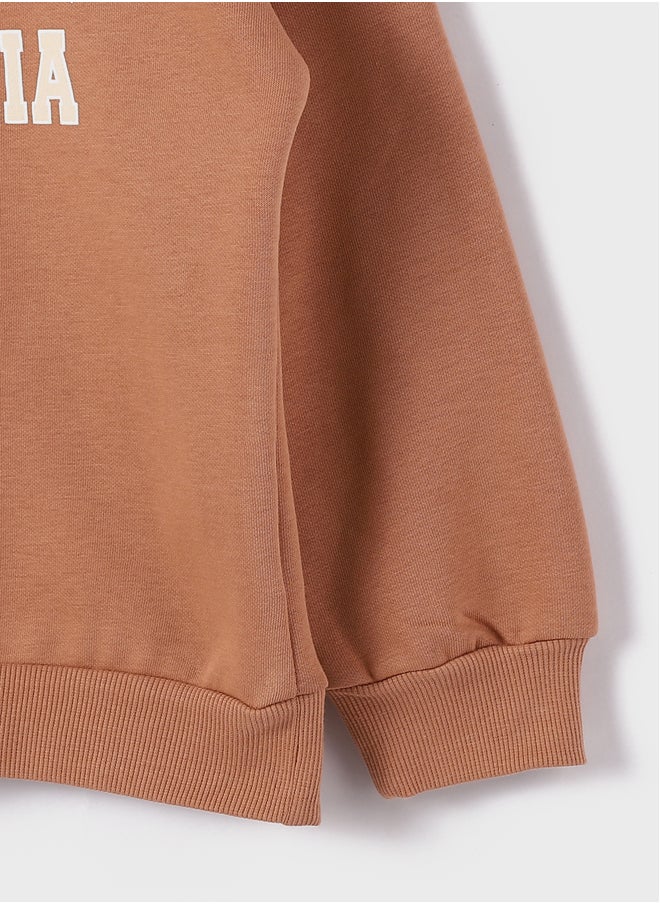 LC WAIKIKI - Crew Neck Printed Long Sleeve Girl Sweatshirt - Image 1